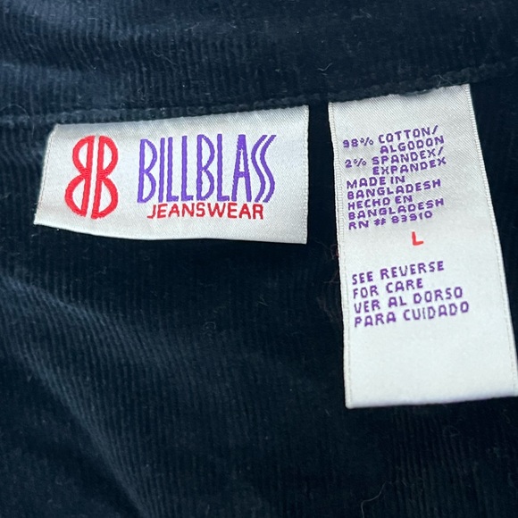 Bill Blass | Black corduroy button front blazer minimalist jacket size l… - Picture 4 of 9